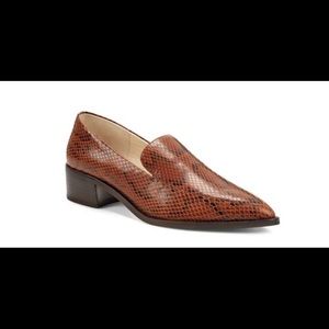 Vince Camuto Satillie Loafer In Brown Leather